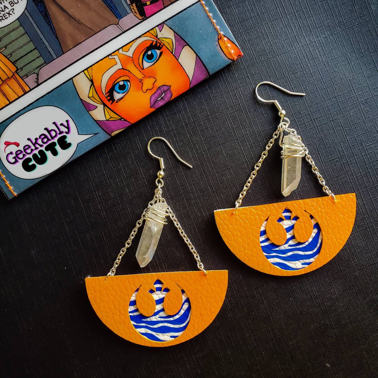 Ahsoka Tano White Kyber Crystal Inspired Faux Leather Etsy