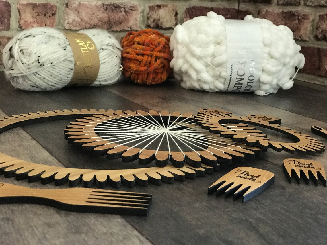 Weaving Loom 3 Rings Set PLUS Accessories Round Circular Ring Etsy UK