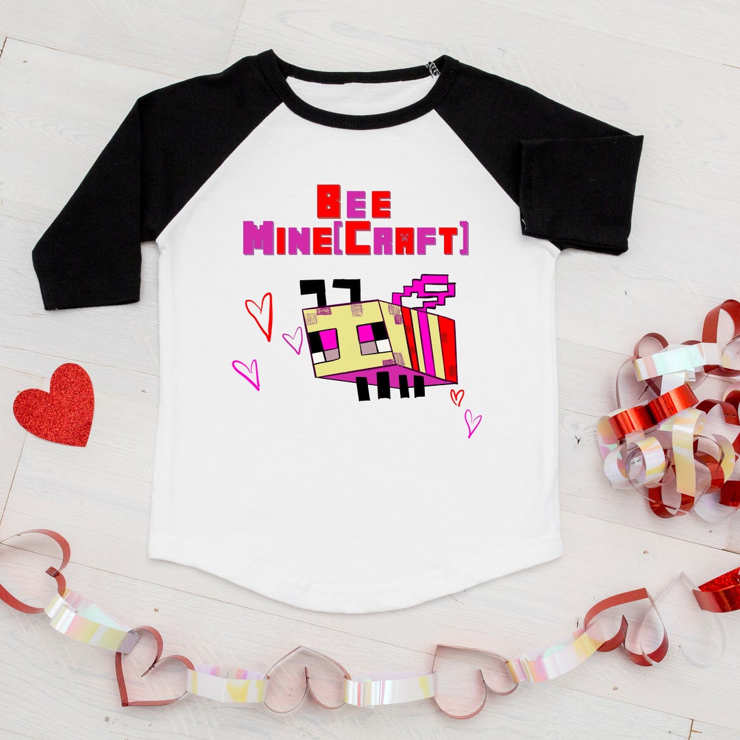 Minecraft Inspired Valentine's Day Raglan - Etsy