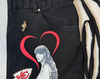 Football KC Taylor Upcycled Denim Shoulder/Crossbody Purse made from Recycled Jeans