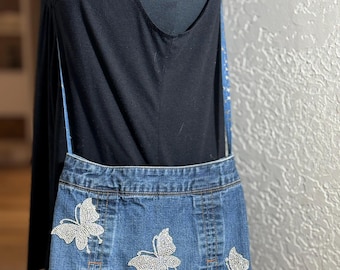 Upcycled Denim Shoulder/Crossbody Purse made from Recycled Jeans W/Purse Organizer Insert