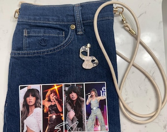Ella Langley Upcycled Denim Shoulder/Crossbody Purse made from Recycled Jeans