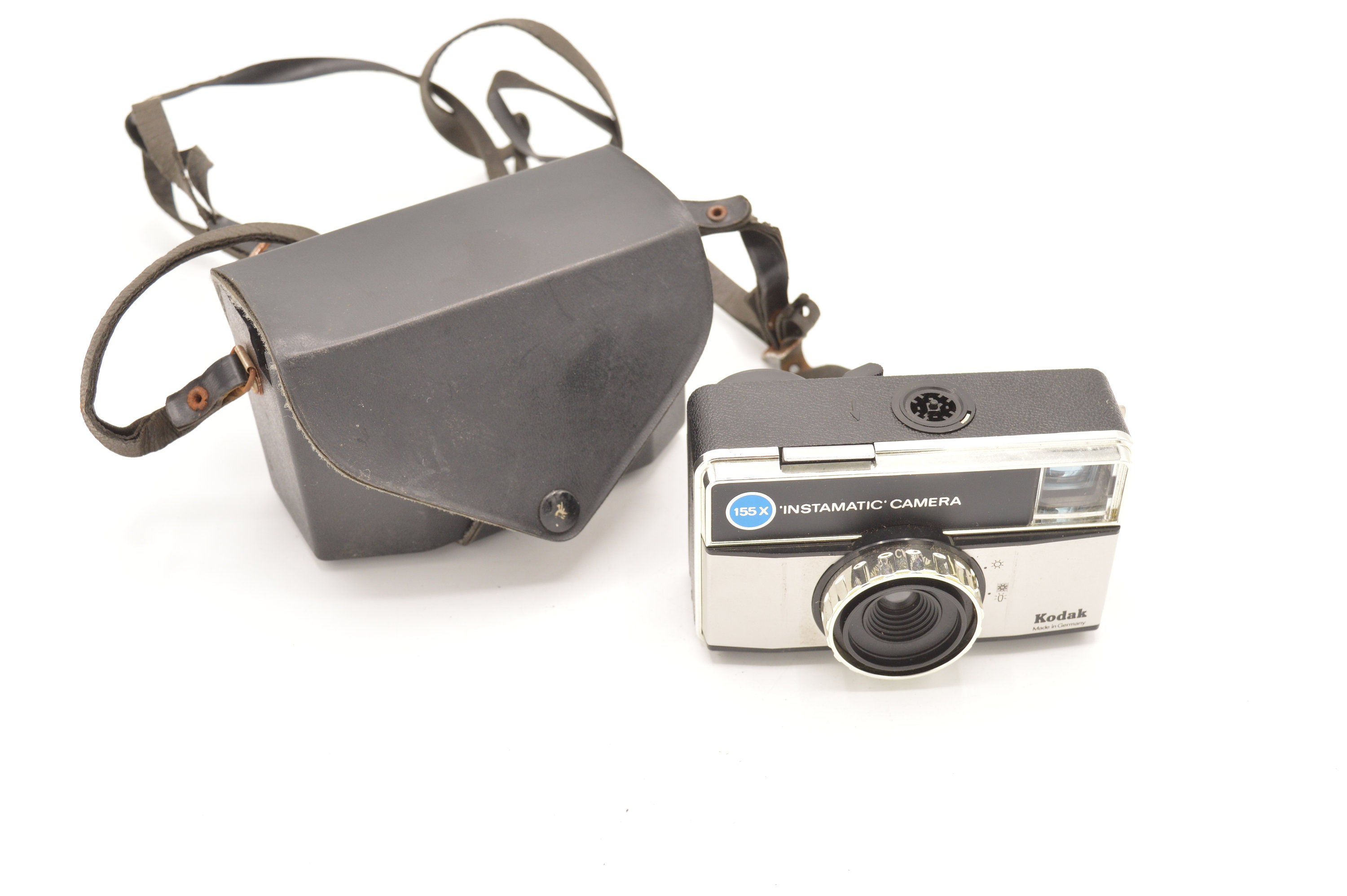 Appareil Photo Vintage Kodak Instamatic 155X - Années 80 - Flash Intégré - Fabriqué En France