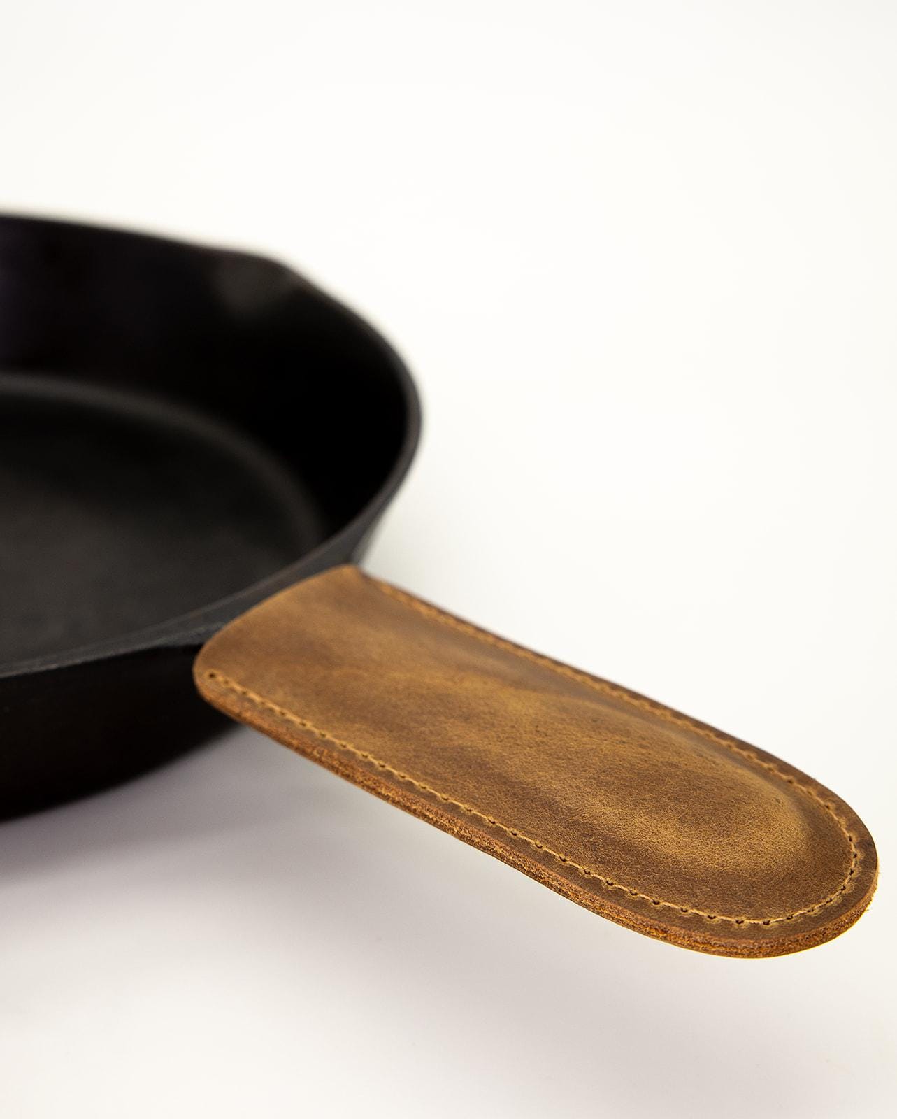 Leather Cast Iron Handle Cover