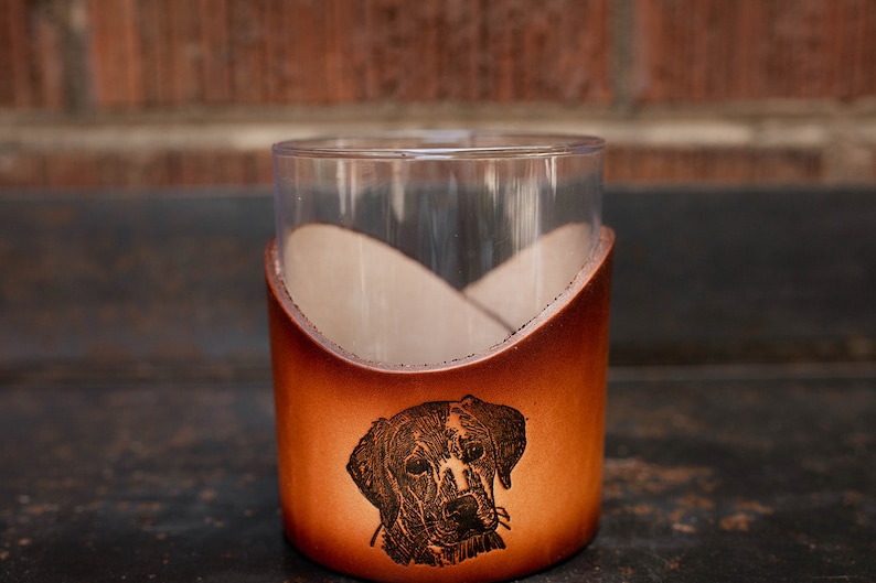 Lindy Leather Rocks Glass - Thumbnail 5