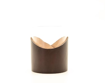 Leather Rocks Glass - Plain