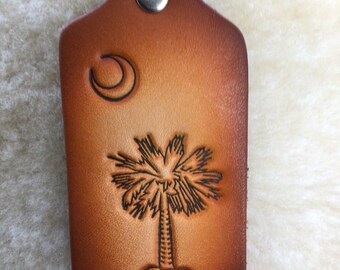 Handmade South Carolina Palmetto Key Tag