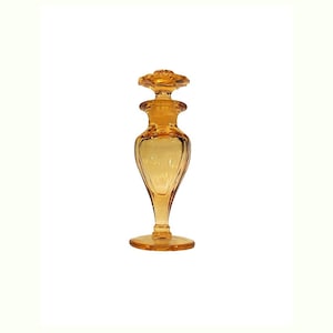 Antike Cambridge Parfüm Flasche Amberglo Bernsteinglas Art Deco
