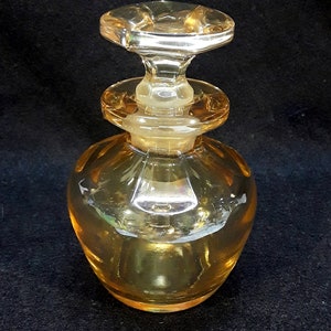 Antique Heisey Iridized Perfume Bottle 493 Art Deco 1920s Marigold Carnival Glass image 8
