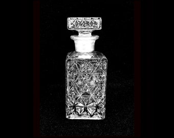 Vintage imperiale glazen Washington Keulen parfumfles #699 Mount Vernon Lincoln koloniale prisma