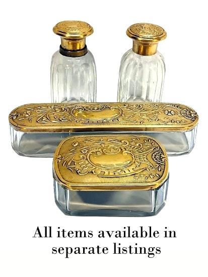 アンティーク WMF 香水瓶セット ビクトリアンカットクリスタル 1880