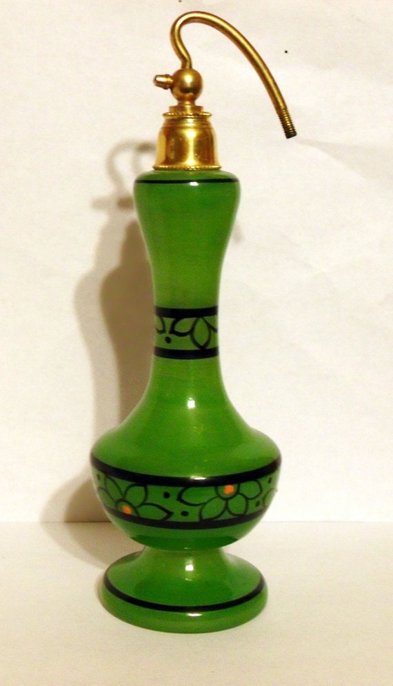 Antique Perfume Atomizer 1920s Art Deco Czech Tal… - image 3