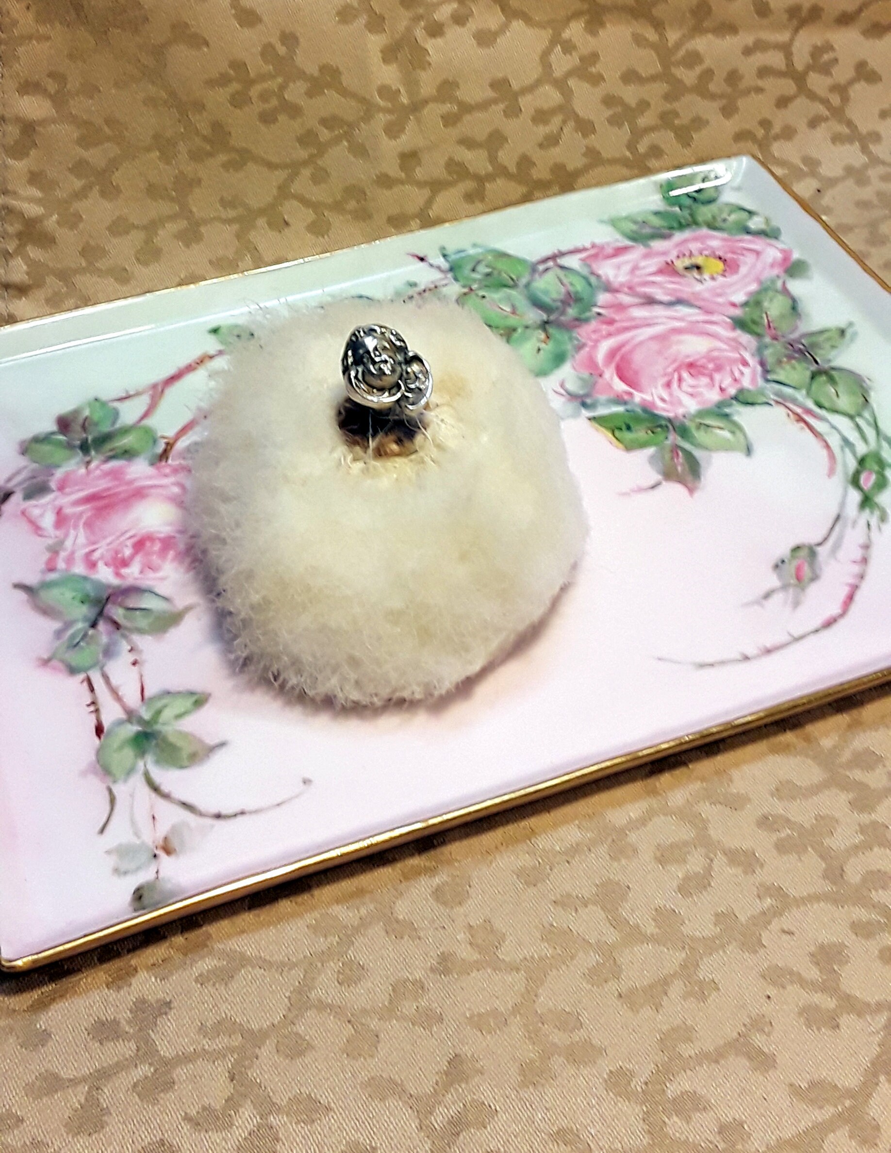Antique Unger Bros Powder Puff Victorian Swansdown Feather Etsy Denmark