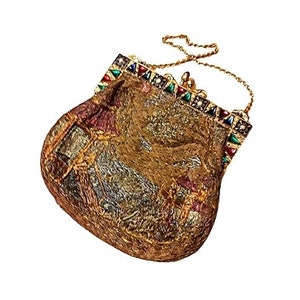 Antiguo marco joya bolso Art Déco 1920s joyas chino metálico bordado vintage bolso filigrana marco cadena mango señoras bolso