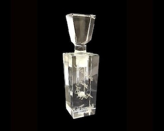 Vintage Jasmine from Egypt by Tuvache Heavy Crystal Art Deco Perfume Bottle 1940s