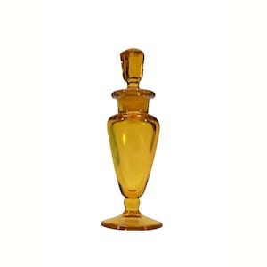 Antike neue Martinsville Taper Parfüm Flasche Queen Anne Topaz Amber Art Deco