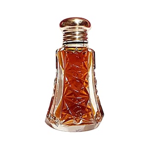 Antique Perfume Bottle Edwardian 1907 Cut Glass and Sterling Silver Screw Cap Scent