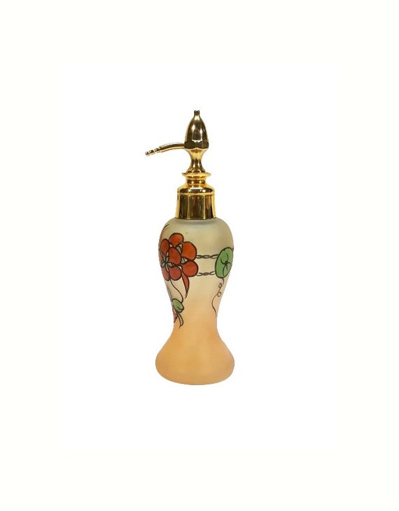 Antique 1920s Art Deco Perfume Atomizer Hand Pain… - image 1