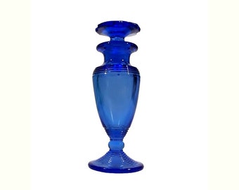 Antique Cambridge Perfume Bottle #198 Cobalt Blue Art Deco Cologne Flacon