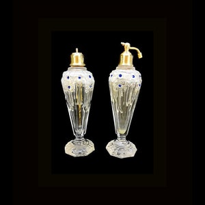 Antique Czech Josef Schmidt Perfume Atomizer and Dauber Set 1920s Art Deco Vintage Spray