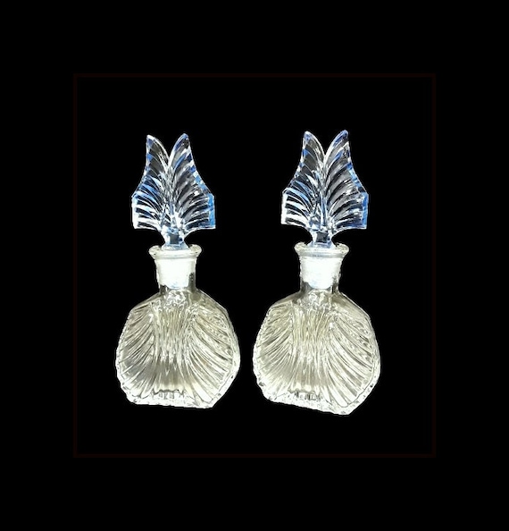 Antique Paden City Pair Perfume Bottles Art Deco 1