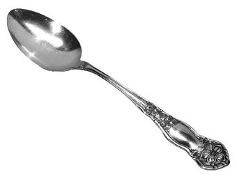 Antique WM Rogers & Son Corona Pattern Table Spoon Tablespoon Serving Silver Plate 1911 Edwardian
