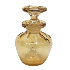 Antique Heisey Iridized Perfume Bottle 493 Art Deco 1920s Marigold Carnival Glass image 2