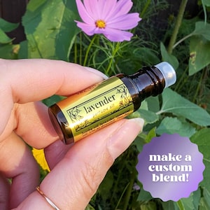 Essential Oil Roll-On Perfume: Vegan Jojoba Oil Blend, Travel Size