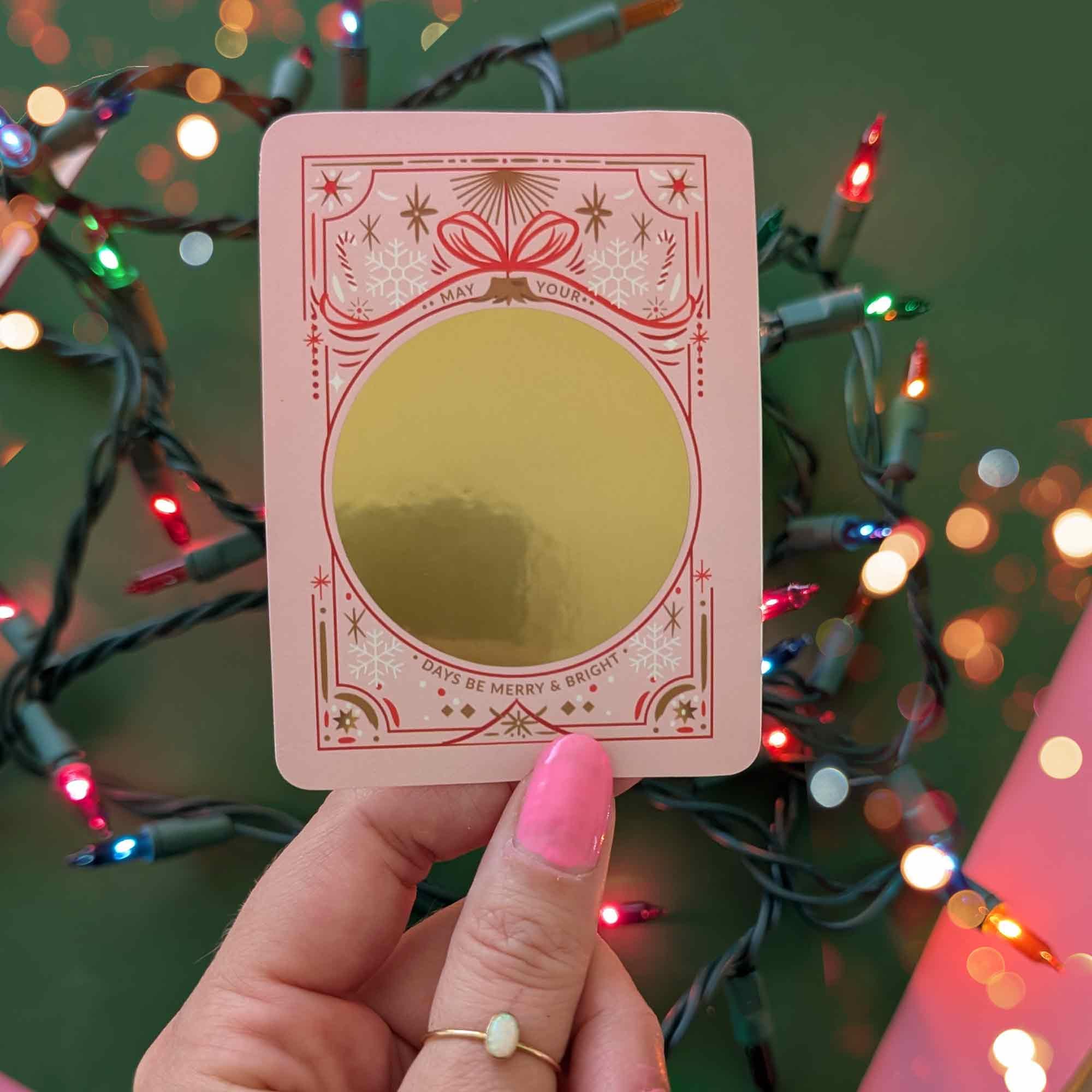 Holiday Scratch off Card | Stocking Stuffer | Retro Holiday - Etsy