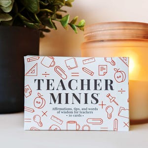 Lehrer Minis | Ermutigungs- und Weisheitskartendeck | Geschenk für Lehrer