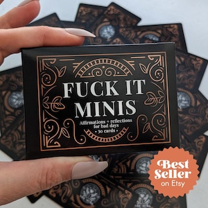 Fvck It Minis | Bad day card deck | Delightfully vulgar and aggressively self-compassionate™