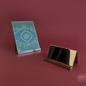 Supporto per mazzo di carte in oro rosa o oro