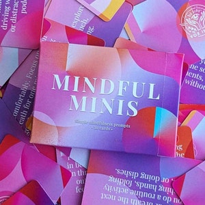 Baraja de cartas Mindful Minis / Indicaciones sencillas para la atención plena y la desaceleración