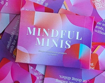 Mindful Minis card deck | Simple Prompts for mindfulness and slowing down