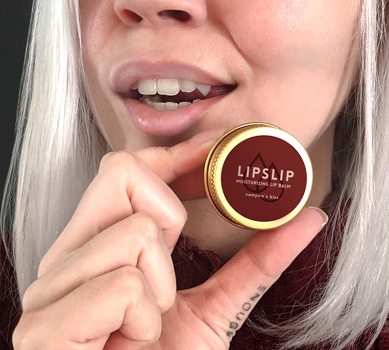 LIPSLIP in Vampire's Kiss vegan lip balm stocking Etsy