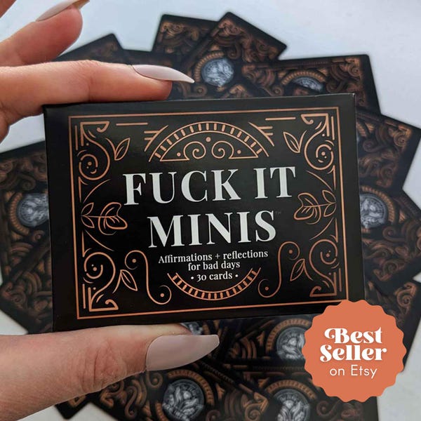 Fvck It Minis | Bad day card deck | Delightfully vulgar and aggressively self-compassionate™