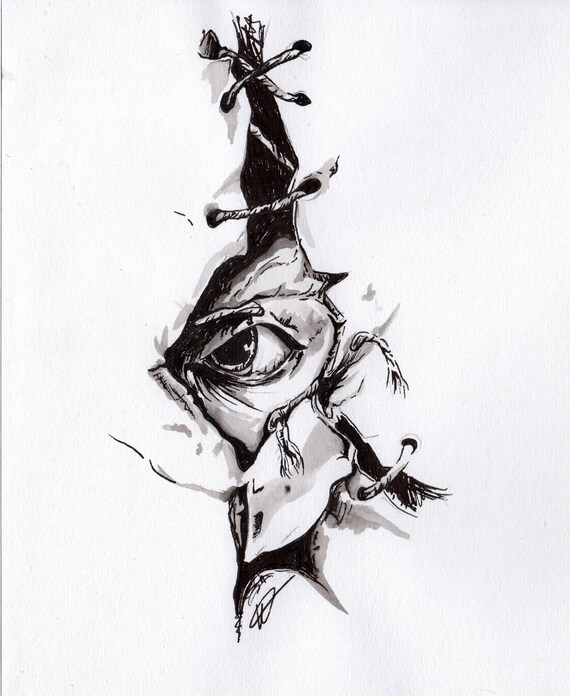 Jeepers Creepers Inktober Drawing Etsy