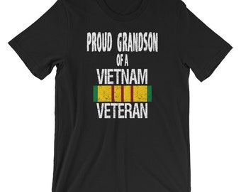 Proud Grandson of a Vietnam Veteran Shirt / Military Family Shirt / Vietnam Veteran Tee Shirts