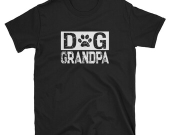 Dog Grandpa Shirt / Dog Paw TShirt / Dog Grandpa Gift / Vintage Grandpa Apparel / Gift for Granddad / Birthday, Christmas Present