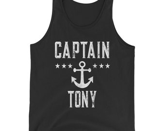 Personalized Boat Captain Shirt Boating Gift Customized Captain TShirt Personalized Mens Gift for Fathers Day Tony