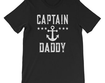 Personalized Boat Captain Shirt Boating Gift Customized Captain Daddy TShirt Personalized Mens Gift Fathers Day Gift
