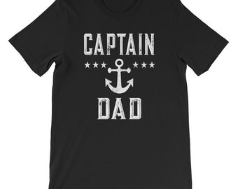 Gepersonaliseerde bootkapitein-shirt zeilcadeau Gepersonaliseerde kapitein-T-shirt Gepersonaliseerde herencadeau voor vaderdag papa