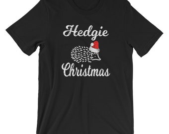 T-shirt kerst egel / schattige egel met kerstmuts shirt / kerst egel / egel liefhebbers T-shirt