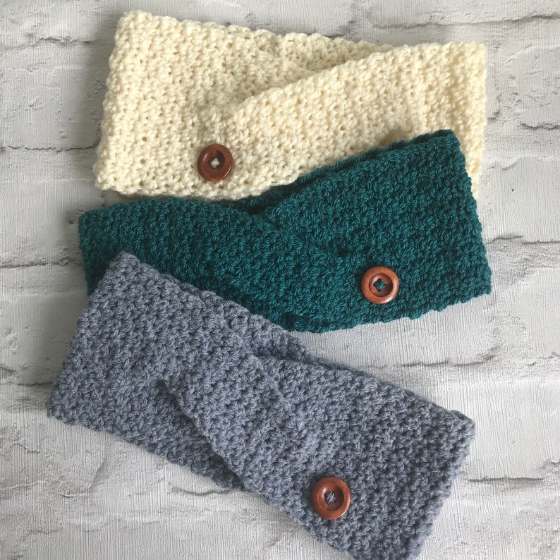 Warm Earmuff Ladies Turban Earmuff Winter Headwear Twisted Crochet Headband Gift for Her Twisted Turban Earwarmer Turban Headwrap