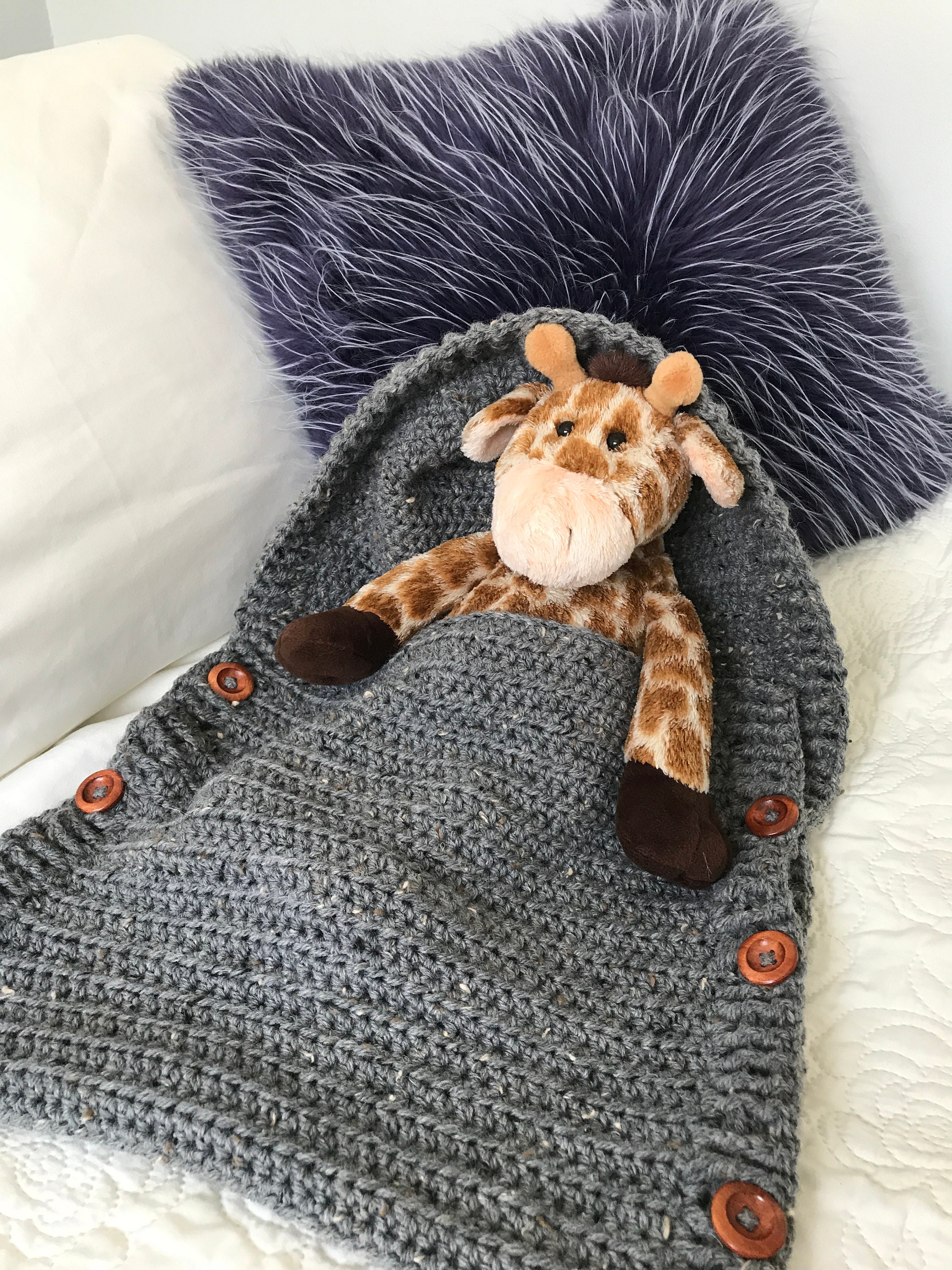 Hooded Baby Sleep Sac Infant Hooded Sleeping Bag Newborn Etsy