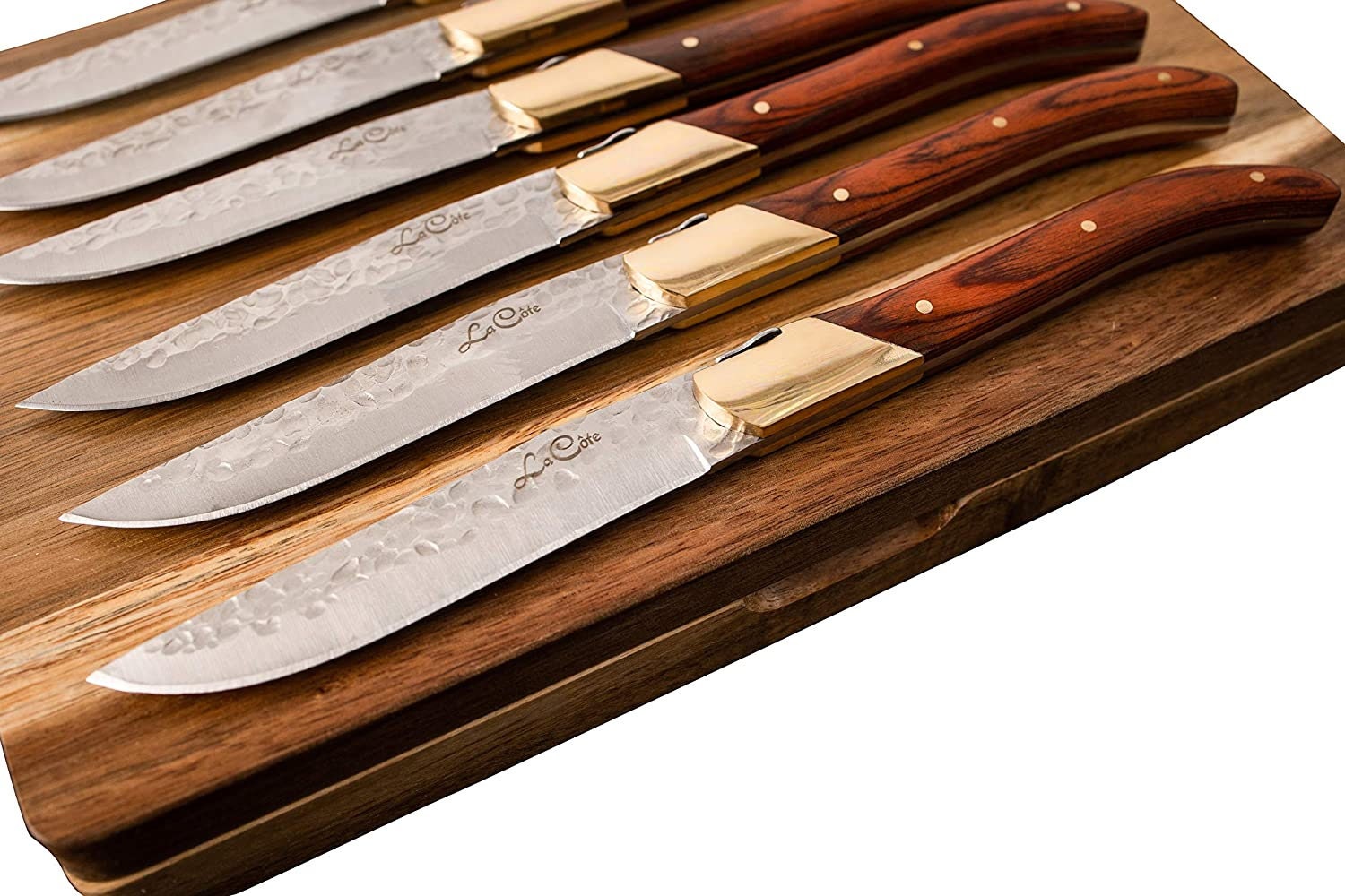 La Cote 6 Piece Cupreous Steak Knives Set Japanese Stainless Etsy