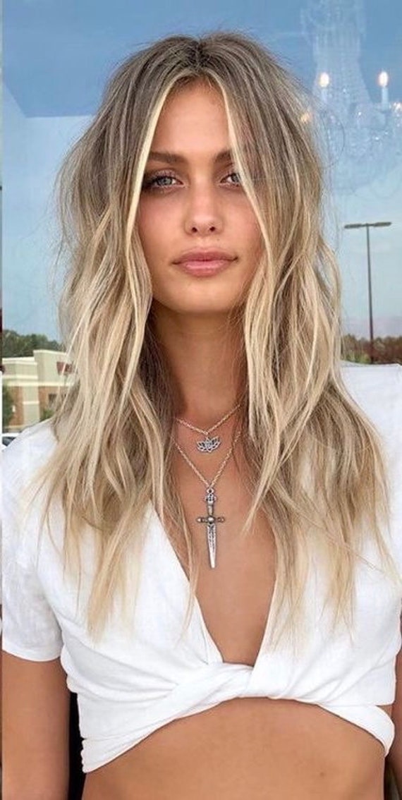 Balayage Blonde Wig / Brown Ombré Root Wig / Long Blonde Lace | Etsy