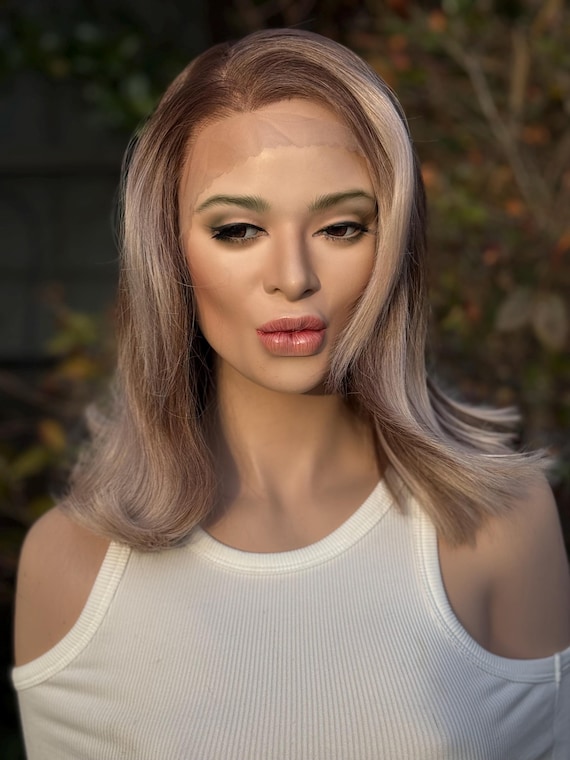 UNBOTHERED Human Hair Blend Lace Front Wig | Pearly Blonde 