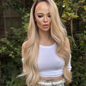 BEL-AIR | Synthetic Lace Front Wig | Creamy Vanilla Blonde | Hand-tied Lace Top | Heat Friendly