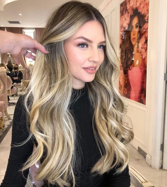 Balayage Ash Brown Root Melting Platinum Blonde Lace Front Wig - Etsy Balayage Ash Brown Root Melting Platinum Blonde Lace Front Wig - Etsy